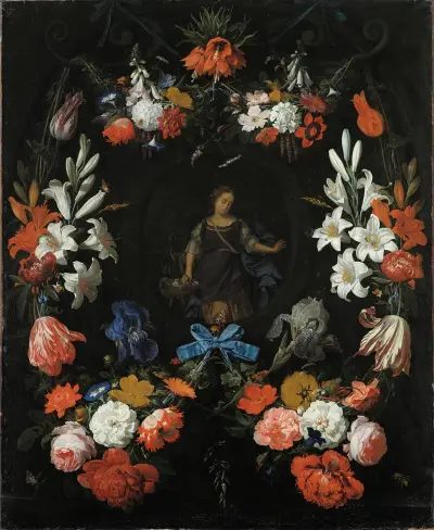 Garland of Flowers von Abraham Mignon