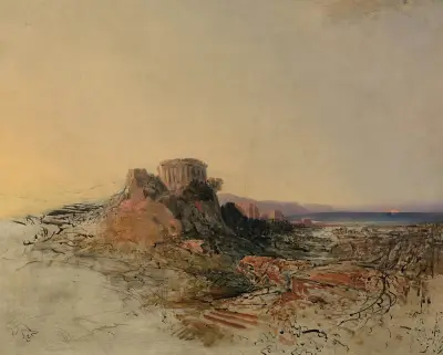 Griechische Tempelruinen, 1860 av Adalbert Stifter