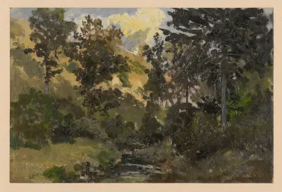 Trees by the Szczawnik II av Adolf Dressler