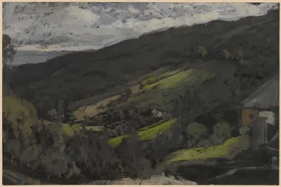 View of Przesieka av Adolf Dressler