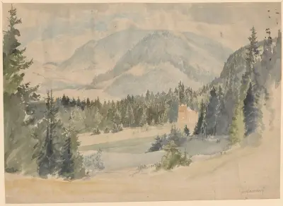 View of Sokołowsko, 1850 – nr 1 av Adolf Dressler