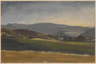 View of the Karkonosze Mountains av Adolf Dressler