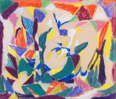 Abstrakte Komposition, 1931 av Adolf Hölzel