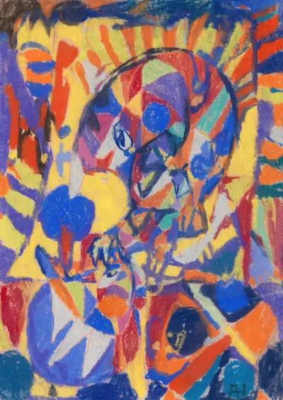 Komposition, 1925 – nr 1 av Adolf Hölzel