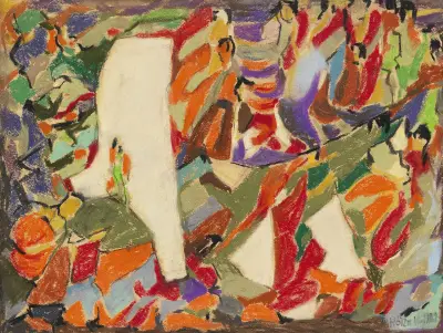Komposition, 1925 – nr 3 av Adolf Hölzel