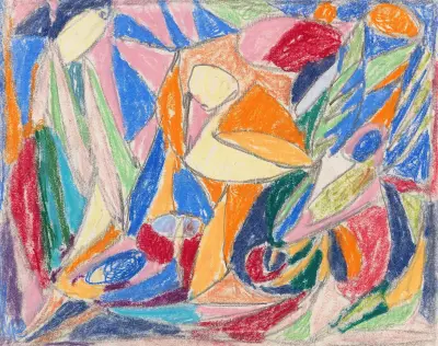 Ohne Titel, 1930 – nr 2 av Adolf Hölzel
