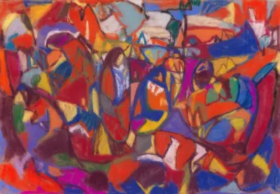 Ohne Titel, 1930 – nr 1 av Adolf Hölzel