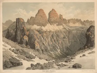 Die drei Zinnen aus den Dolomiten av Adolf Lehmann