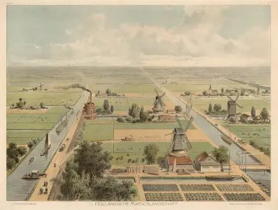 Holländische Marschlandschaft av Adolf Lehmann