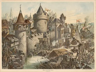 Siege, 14th century av Adolf Lehmann