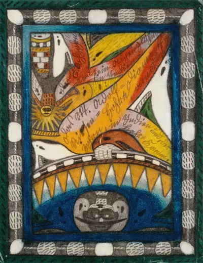 Das Skt. Adolf=Diamantt=Riesen=Hohrn, am Flohzohrn, in Indien und, der Hahr=Kamm av Adolf Wölfli