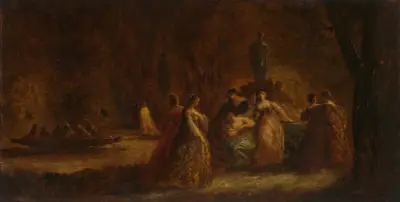 A Woodland Fête av Adolphe Monticelli