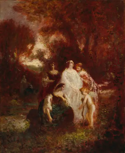 Postavy v lese, Adolphe Monticelli