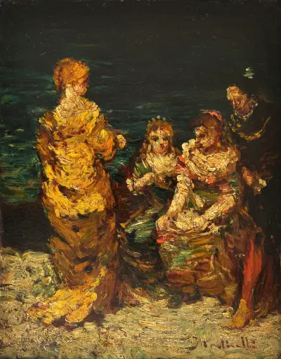 Přerušený rozhovor, Adolphe Monticelli