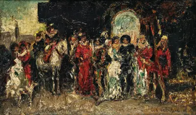 Scene from Faust av Adolphe Monticelli