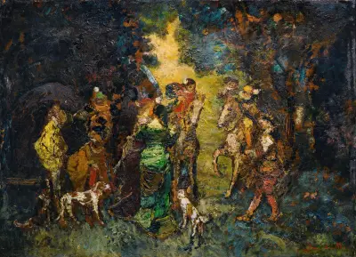 Lovecké setkání, Adolphe Monticelli
