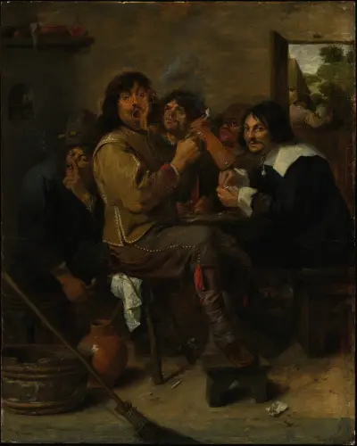 The Smokers av Adriaen Brouwer