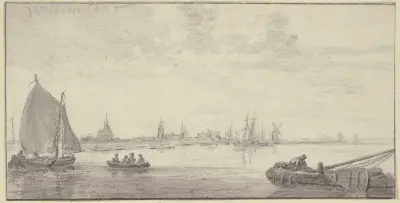 Pohled na Willemstad, obec Moerdijk, Aelbert Cuyp