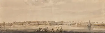 Panoramatický pohled na Dordrecht a řeku Mázu, Aelbert Cuyp