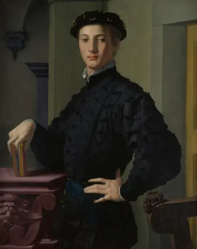Bildnis eines jungen Mannes von Agnolo Bronzino