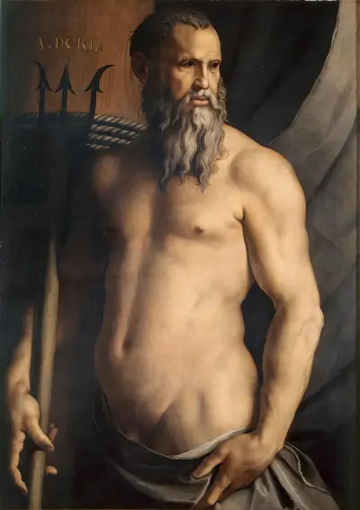 Porträt des Andrea Doria als Neptun von Agnolo Bronzino