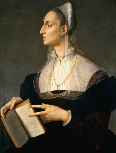 Porträt der Laura Battiferri von Agnolo Bronzino