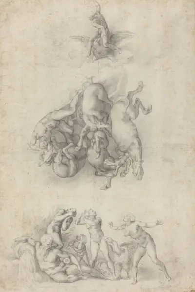 Der Sturz des Phaethon von Agnolo Bronzino