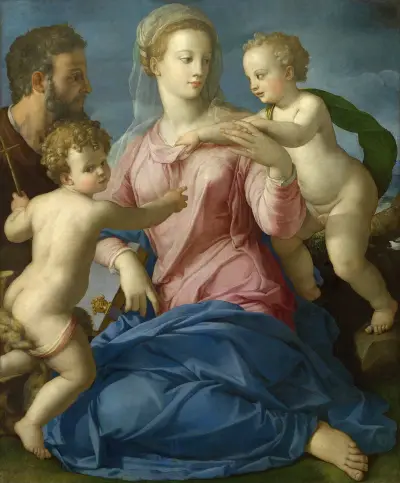 Die heilige Familie mit dem Johannesknaben von Agnolo Bronzino