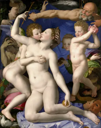Venus, Cupido, die Torheit und die Zeit von Agnolo Bronzino