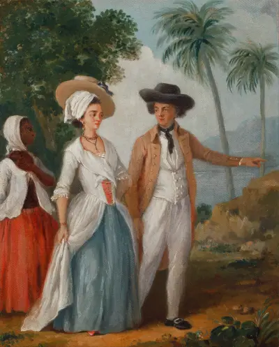 Planter And His Wife, With A Servant av Agostino Brunias