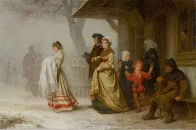 Die Taufe av Albert Anker