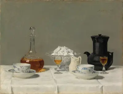 Still life with coffee av Albert Anker