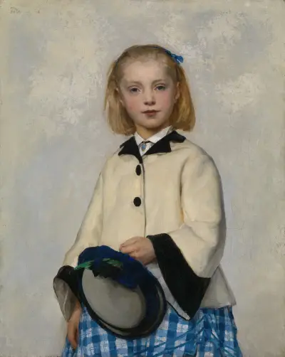 The artist’s daughter Louise av Albert Anker