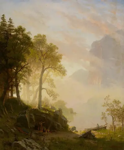 The Merced River in Yosemite av Albert Bierstadt