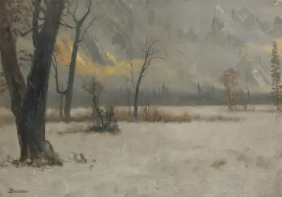 Winter Landscape av Albert Bierstadt