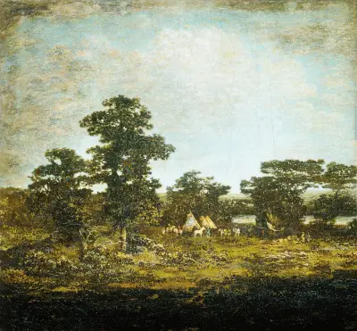 An Indian Encampment von Ralph Albert Blakelock