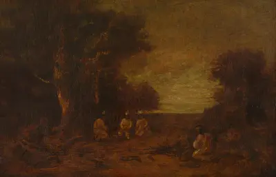 Moonlit Landscape with Indians von Ralph Albert Blakelock
