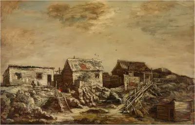 Shanties, Seventh Avenue and Fifty-Fifth Street von Ralph Albert Blakelock