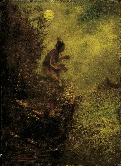 The Signal Fire von Ralph Albert Blakelock