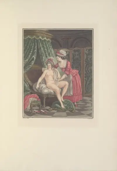 Le Bain (L. M. Bonnet after N. R. Jollain) av Albert Christophle