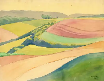 Landschap in aquarel, 1917 – Nr. 2, Albert Daenens