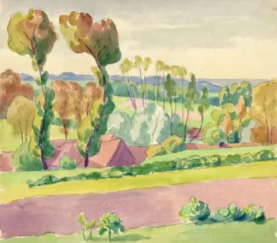 Landschap in aquarel – Nr. 1, Albert Daenens