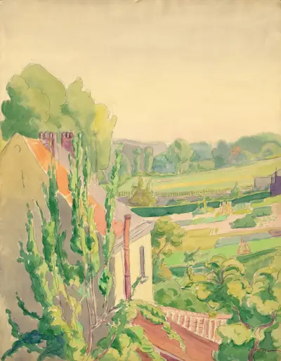 Landschap in aquarel, 1917 – Nr. 1, Albert Daenens