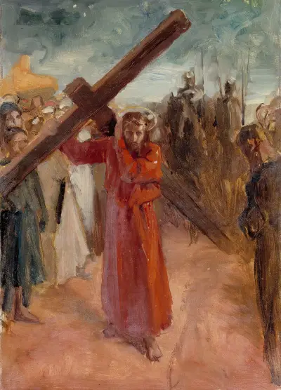 Christ Bears The Cross, Albert Edelfelt