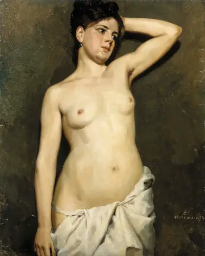 Female Nude, Study, Albert Edelfelt