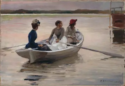 Girls in a Rowing Boat (Summer in the Archipelago), Albert Edelfelt