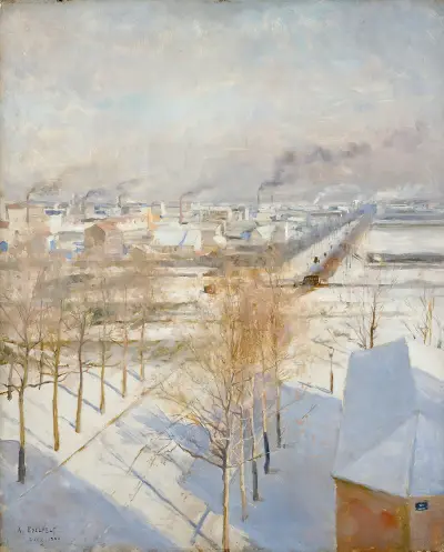 Paris in Snow, Albert Edelfelt