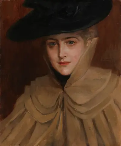 Portrait of a Young Woman, Albert Edelfelt