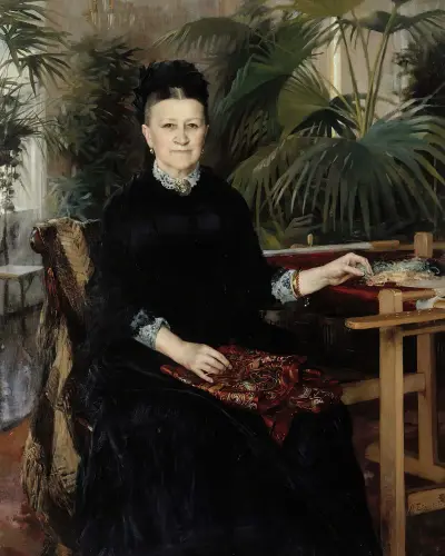 Portrait Of Mrs. Anna Sinebrychoff, Albert Edelfelt