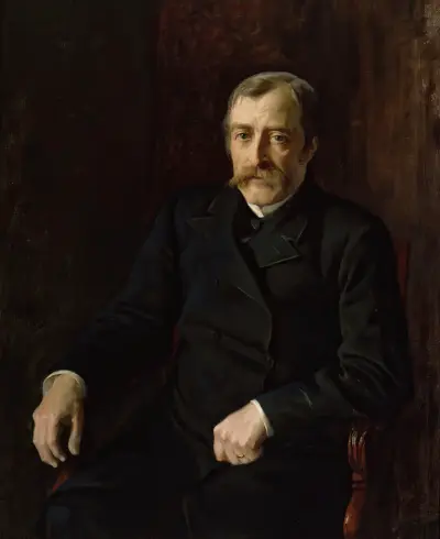 Portrait of Professor Carl Gustaf Estlander, Albert Edelfelt